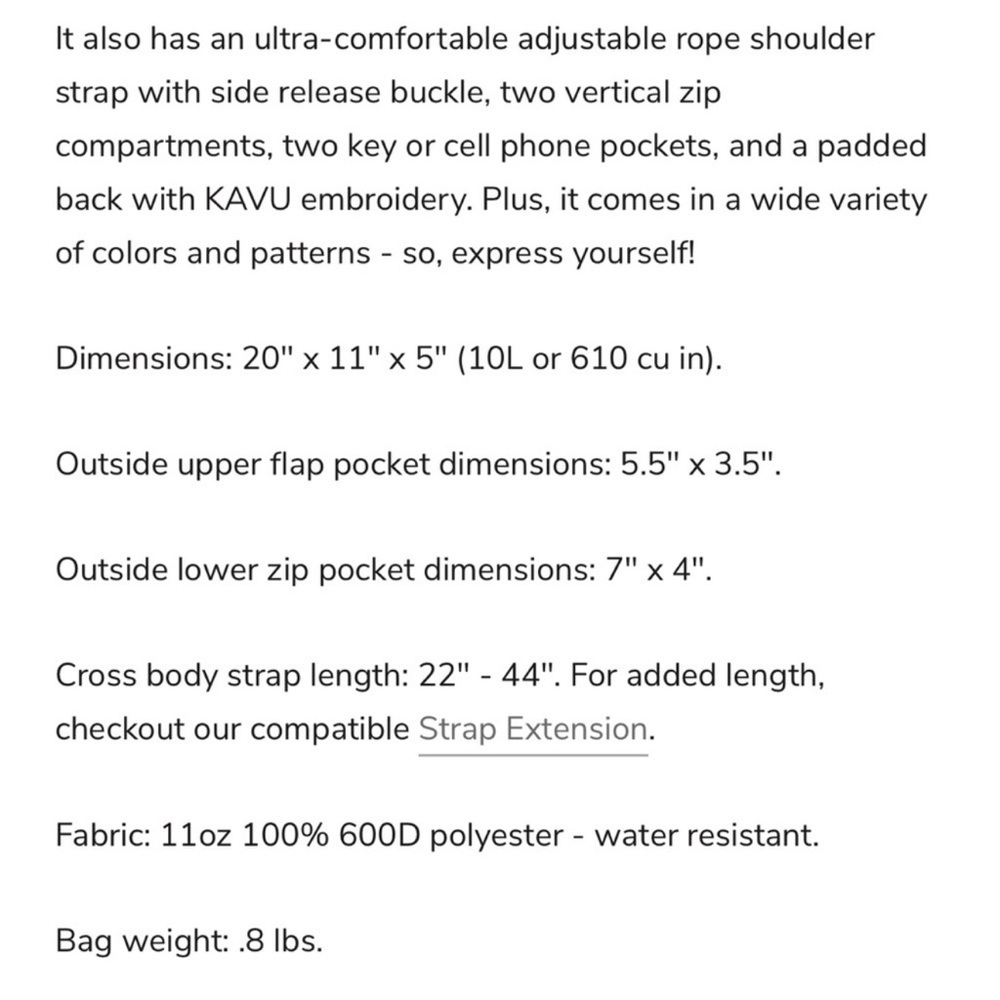 KAVU Rope Sling Backpack - Picture 6 of 9